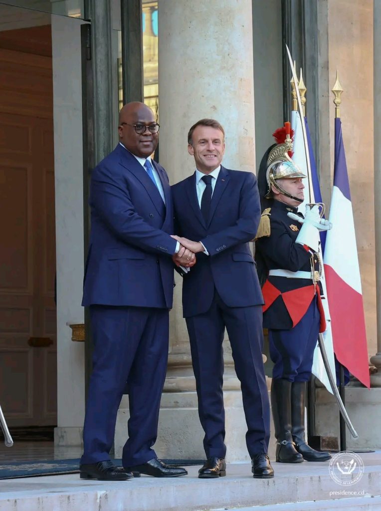 Félix-Tshisekedi-et-Emmanuel-Macron-à-Paris