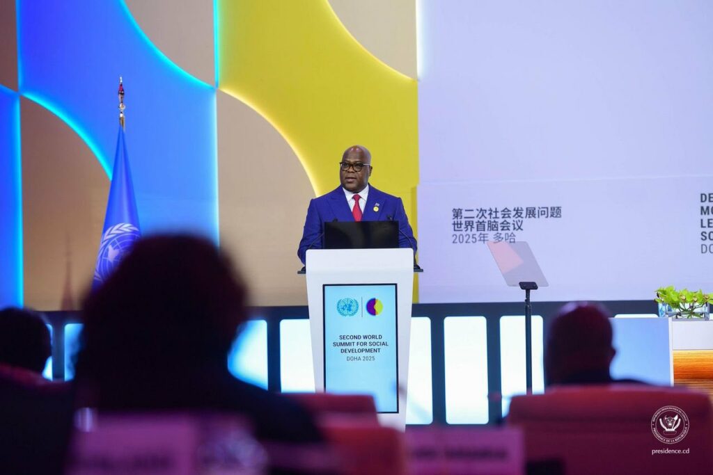 RDC : Félix Tshisekedi participe au deuxième Sommet mondial pour le développement social à Doha Tshisekedi