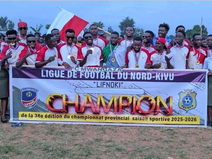 Football-Nord-Kivu : le FC Mwangaza de Beni remporte le championnat provincial FC Mwangaza