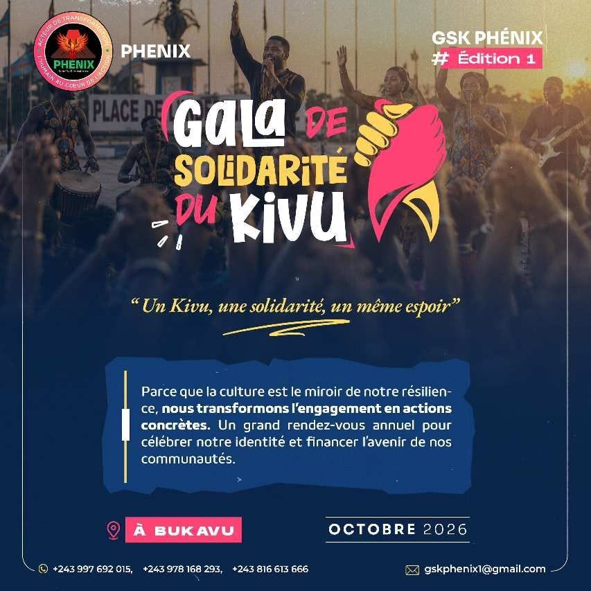 Gala de Solidarité du Kivu : la culture au service des plus vulnérables à Bukavu Gala de Solidarité du Kivu