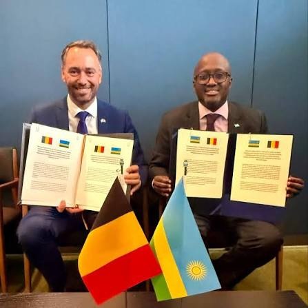 Belgique-Rwanda : Bruxelles et Kigali rétablissent leurs relations diplomatiques Olivier J.P. Nduhungirehe et Prevot